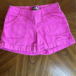 The North Face Women's Pink Hiking Cargo Cotton Shorts Size 8